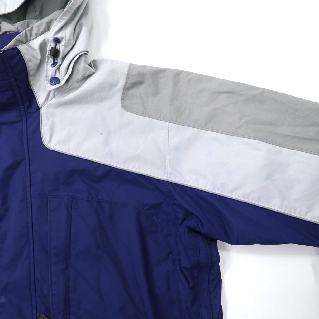 Columbia 3WAY マウンテンパーカー M グレー ネイビー ナイロン 撥水 ドローコード フリースライナー フード着脱式 VERTEX JACKET WM7892