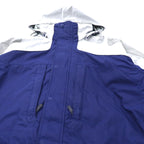 Columbia 3WAY マウンテンパーカー M グレー ネイビー ナイロン 撥水 ドローコード フリースライナー フード着脱式 VERTEX JACKET WM7892