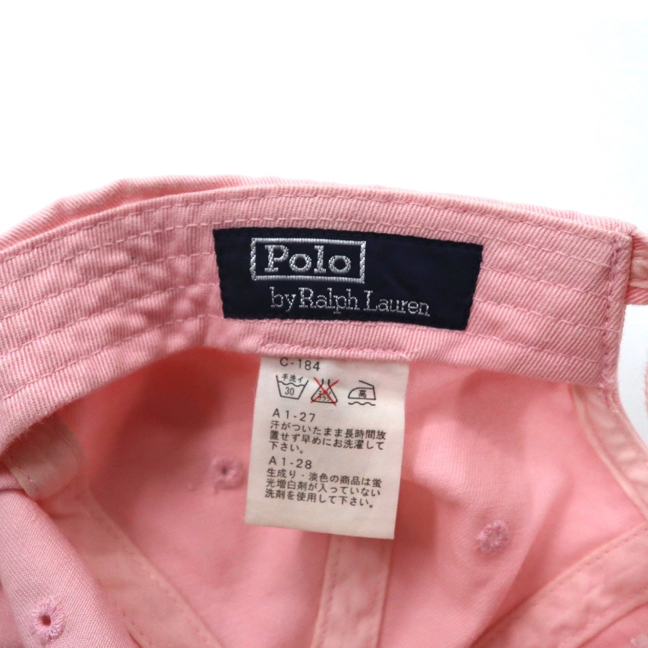 Polo by Ralph Lauren 6パネルキャップ 56cm ピンク コットン スモールポニー刺繍