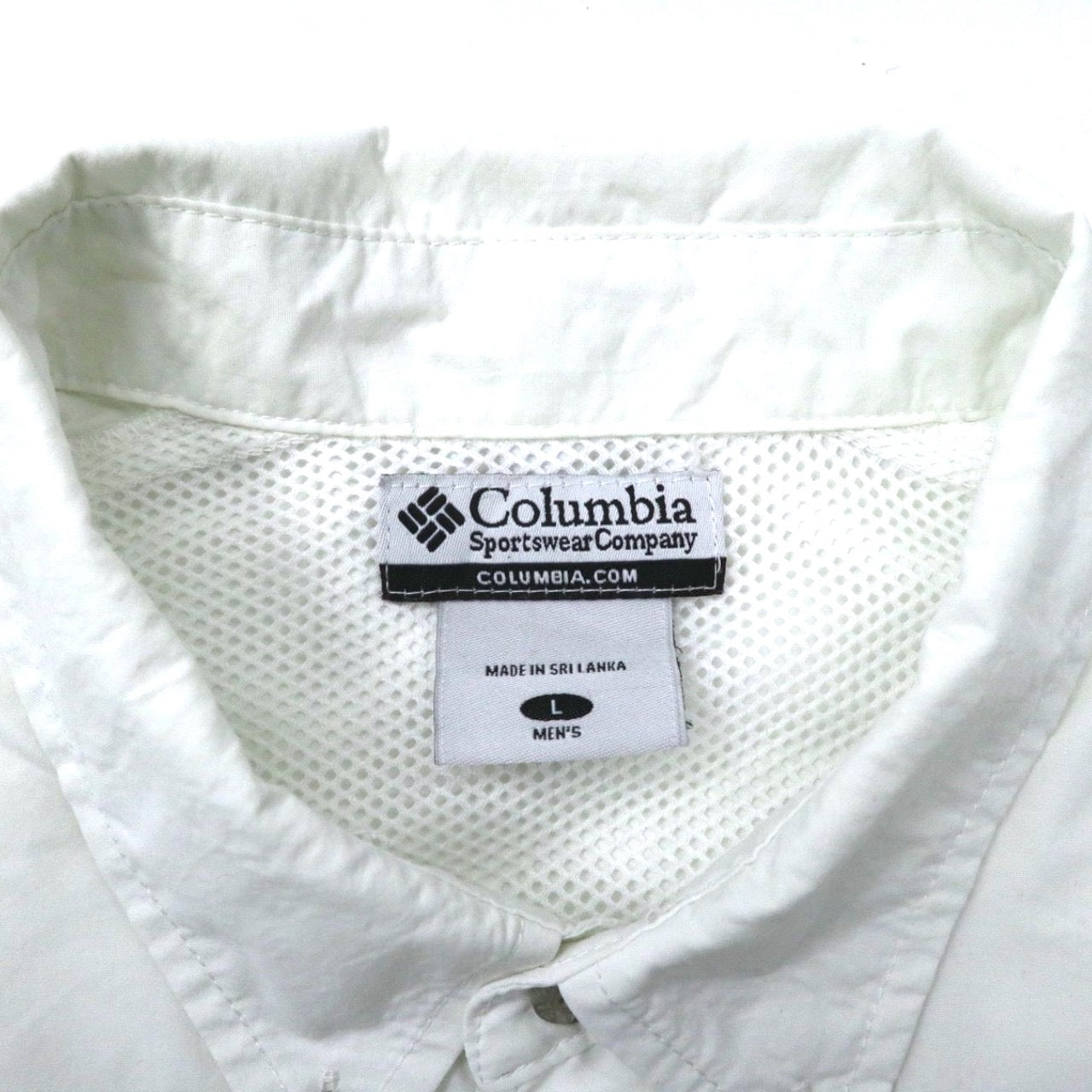 Columbia PFG バハマ II ショートスリーブシャツ フィッシングシャツ L ホワイト ナイロン ONNI-SHADE ビッグサイズ M BAHAMA II S/S SHIRT FM7048