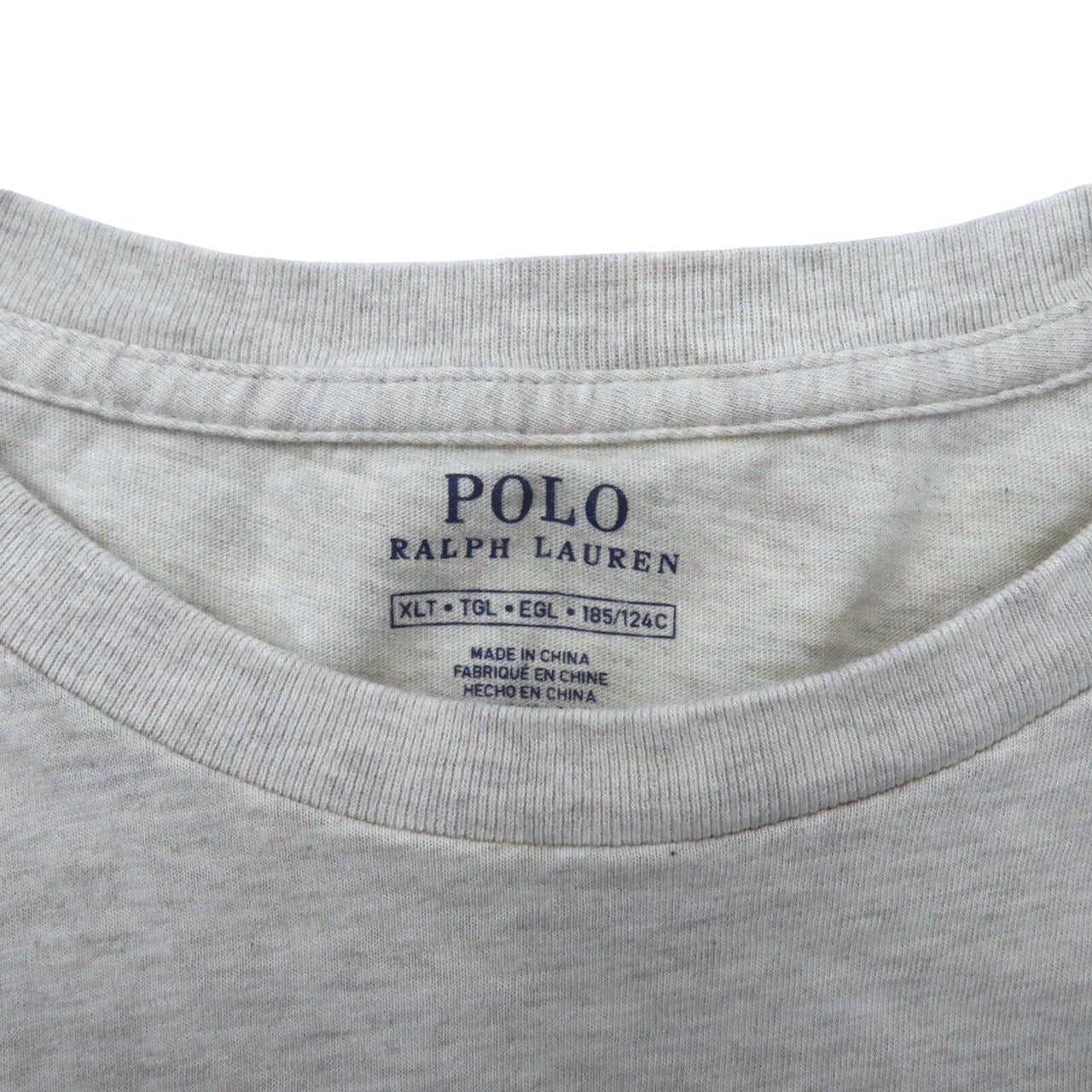 POLO RALPH LAUREN ビッグサイズTシャツ XLT クリーム コットン スモールポニー刺繍