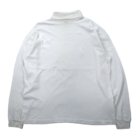 USA製 FRUIT OF THE LOOM タートルネック ロングスリーブTシャツ XL ホワイト コットン CASUAL WEAR