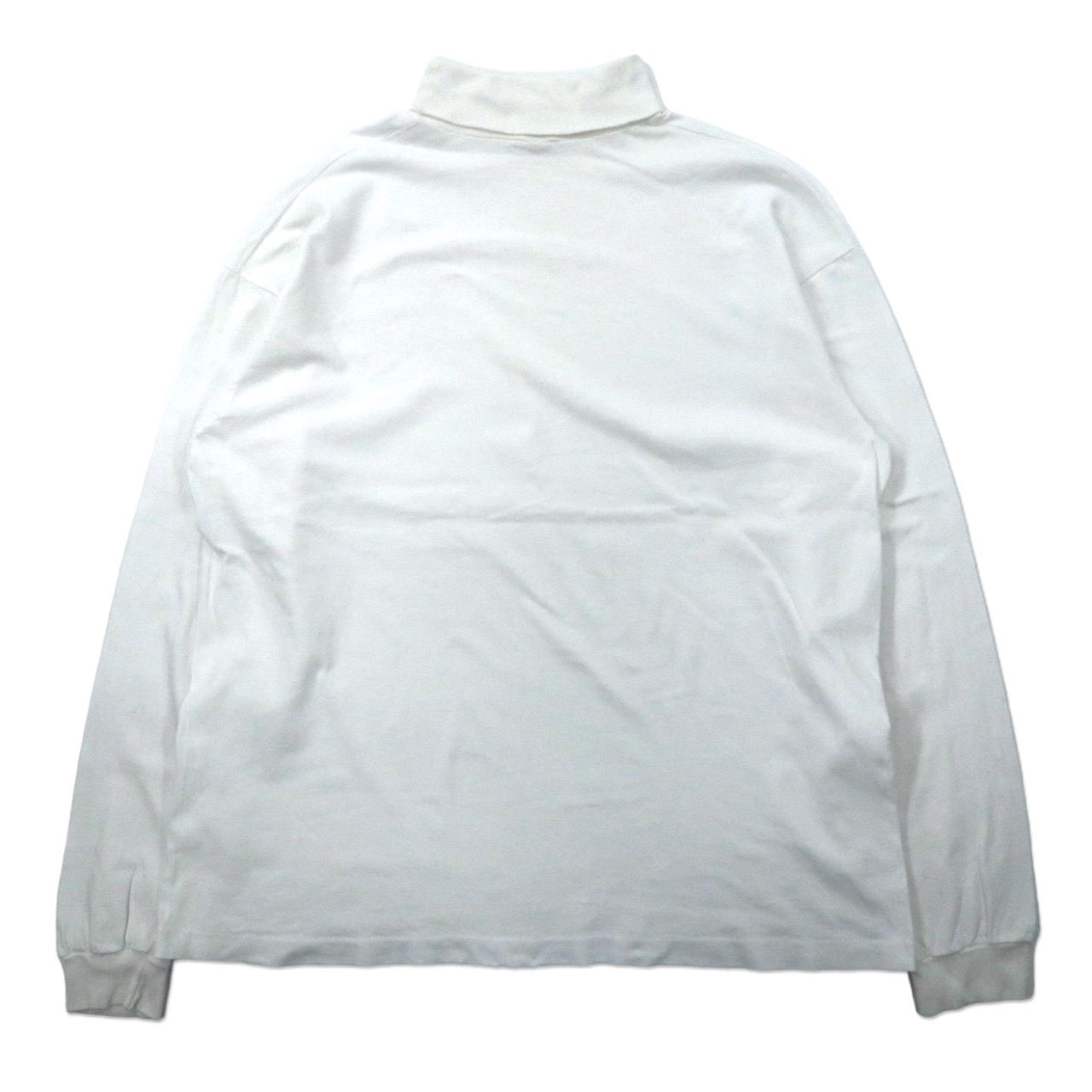 USA製 FRUIT OF THE LOOM タートルネック ロングスリーブTシャツ XL ホワイト コットン CASUAL WEAR