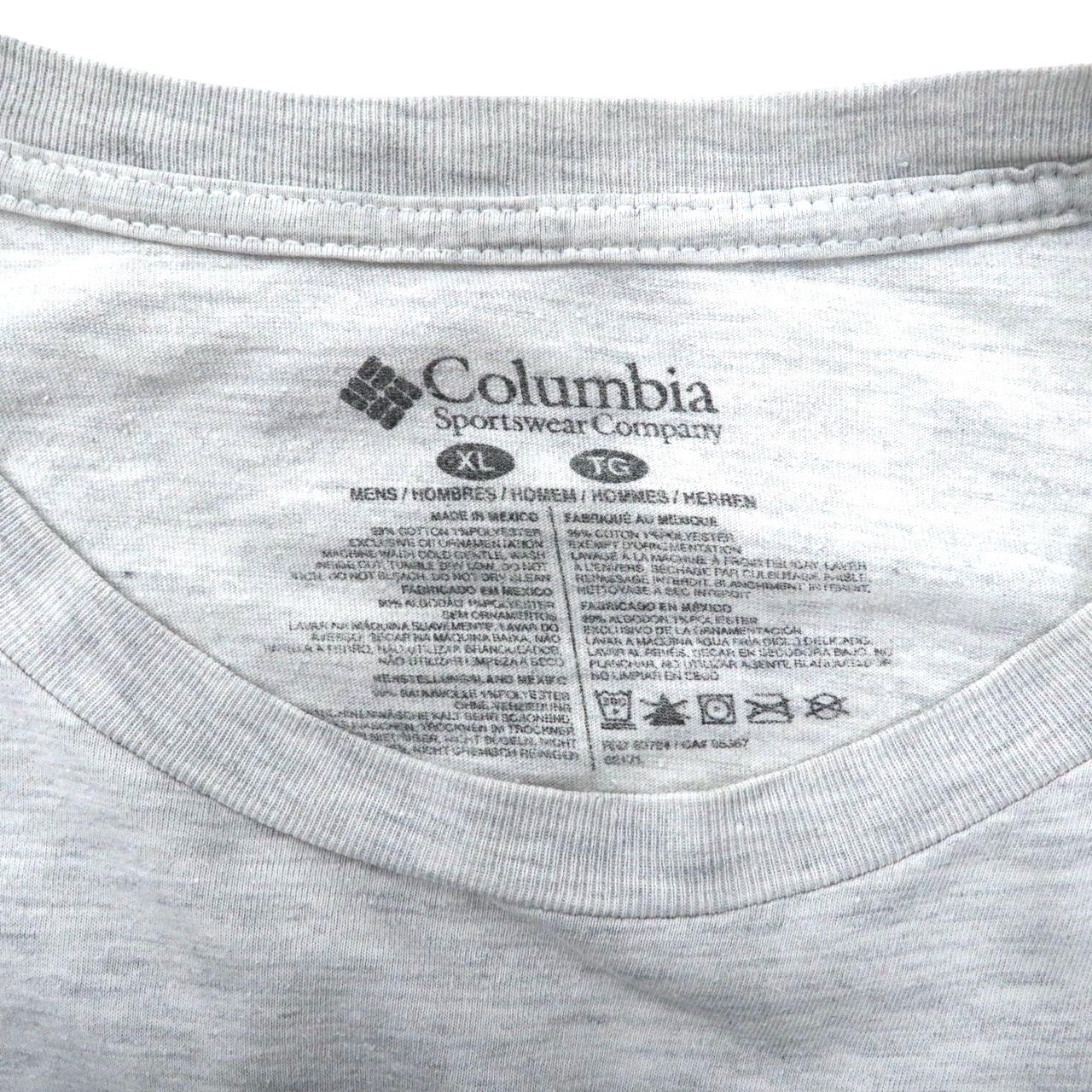 Columbia PFG ロゴプリントTシャツ XL グレー コットン メキシコ製