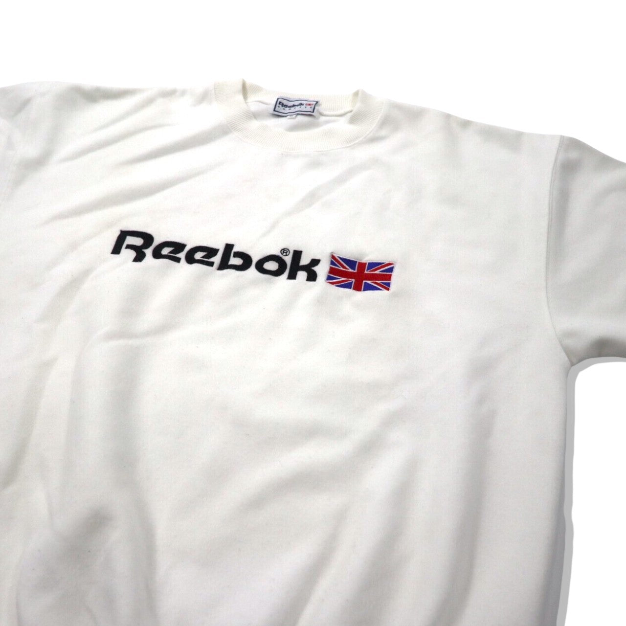 Reebok CLASSIC クルーネックスウェット LL ホワイト ポリエステル ロゴ刺繍