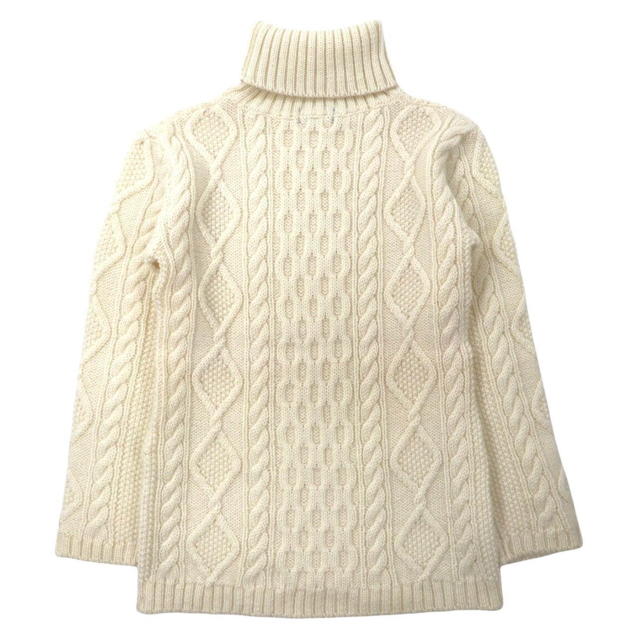 BURBERRY BLUE LABEL Turtleneck Sweater M White Wool – 日本然リトテ