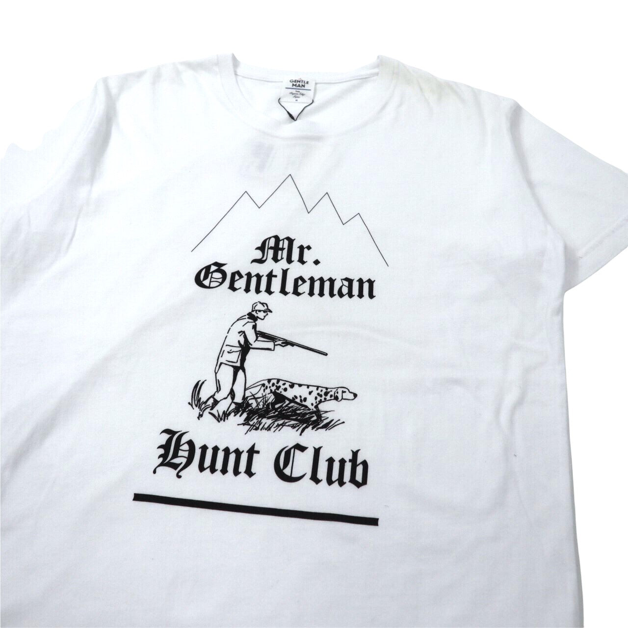 MR.GENTLEMAN Tシャツ M ホワイト コットン HUNTING MOUNTAIN TEE 未使用品