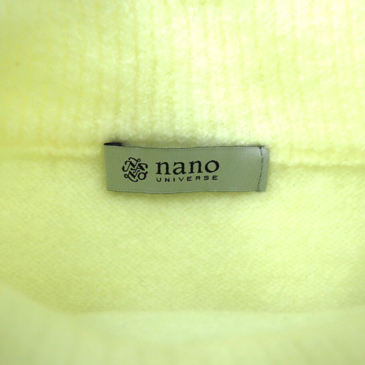 nano universe ハイネックニットセーター F ホワイト アクリル