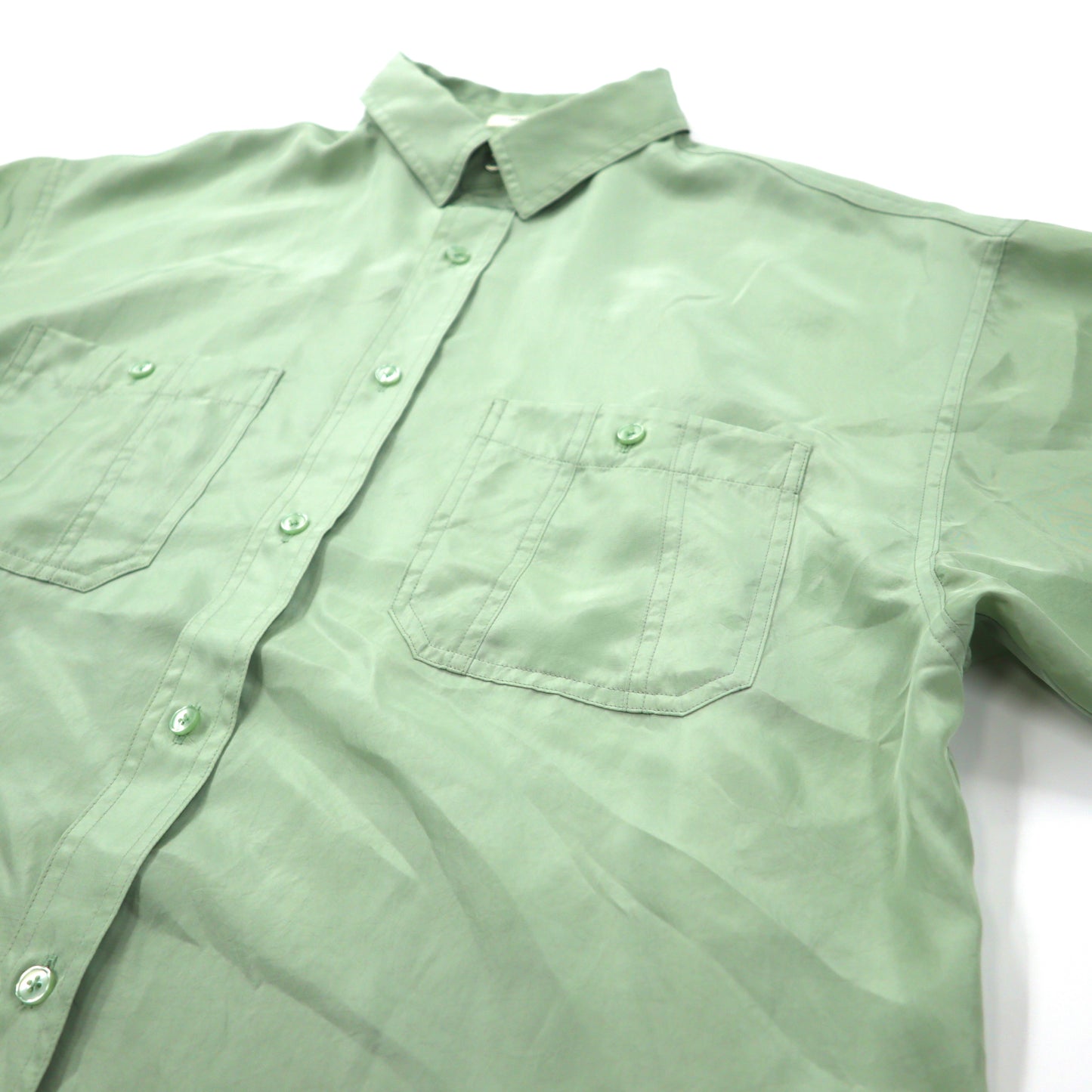 FREAK'S STORE ヴィンテージサテンL/Sシャツ FREE グリーン ポリエステル 201-3021