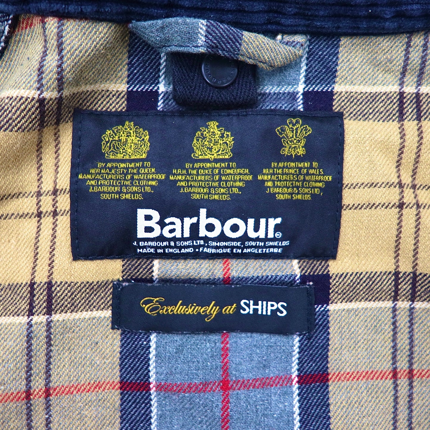 Barbour × SHIPS ビデイル オイルドジャケット S ネイビー 1102051 BEDALE