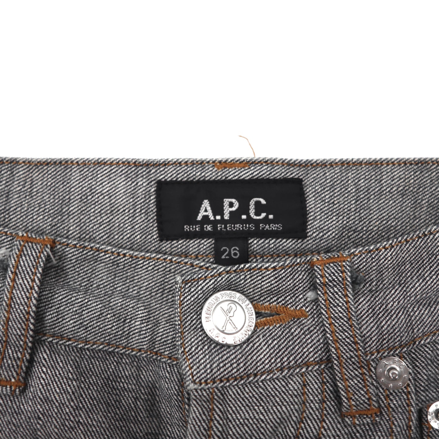 A.P.C. インサイドアウトデニムパンツ 26 グレー 日本製