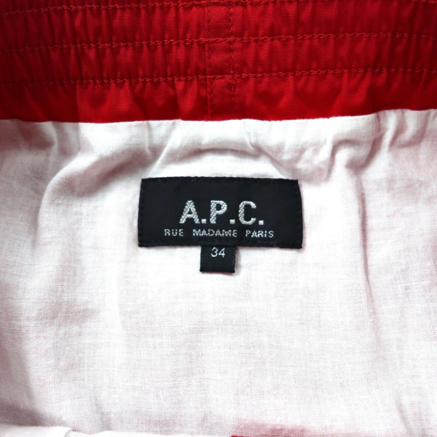 A.P.C. フロントボタンスカート 34 レッド コットン チュニジア製