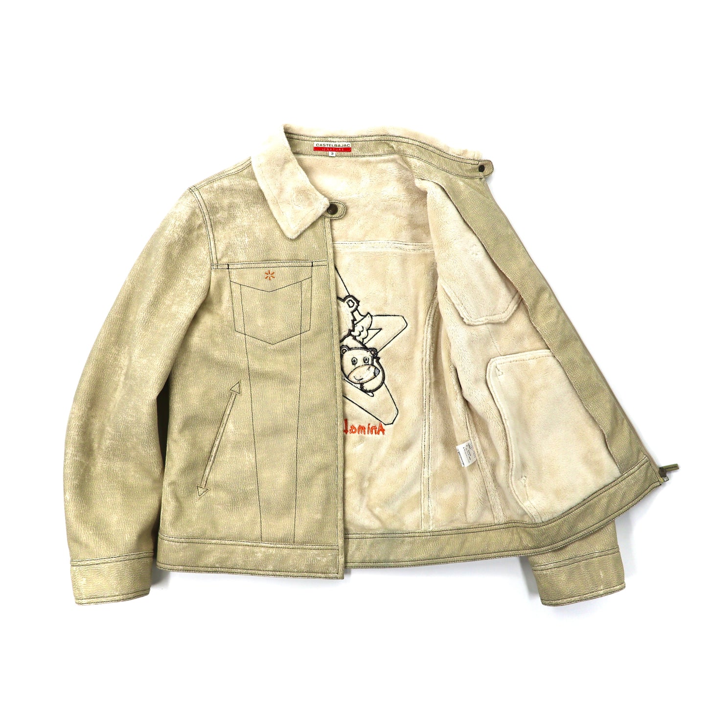 Castelbajac Jacket 3 Beige Back Embroidery – 日本然リトテ