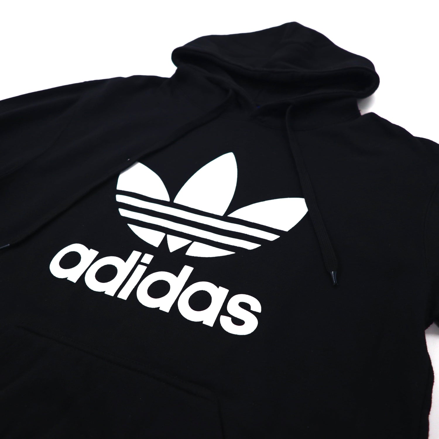 Adidas Hoodie M Black Trofoil Logo Print – 日本然リトテ