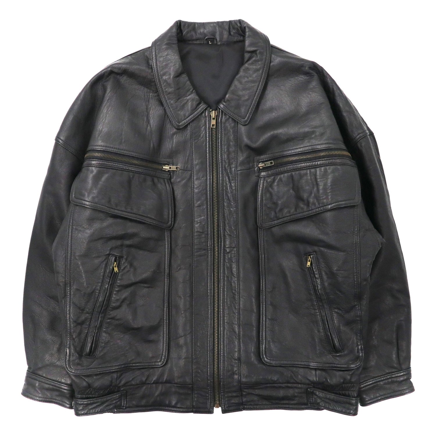 A-2 Leather Flight Jacket L Black Lamb Leather – 日本然リトテ