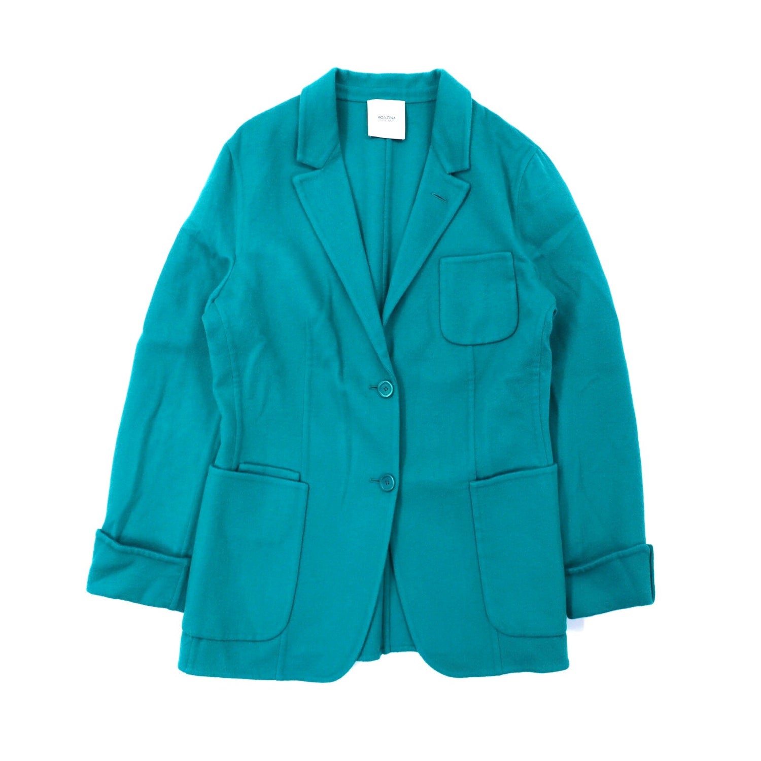 Agnona Tailored Jacket 44 Green Cashmere Made in Italy – 日本然リトテ