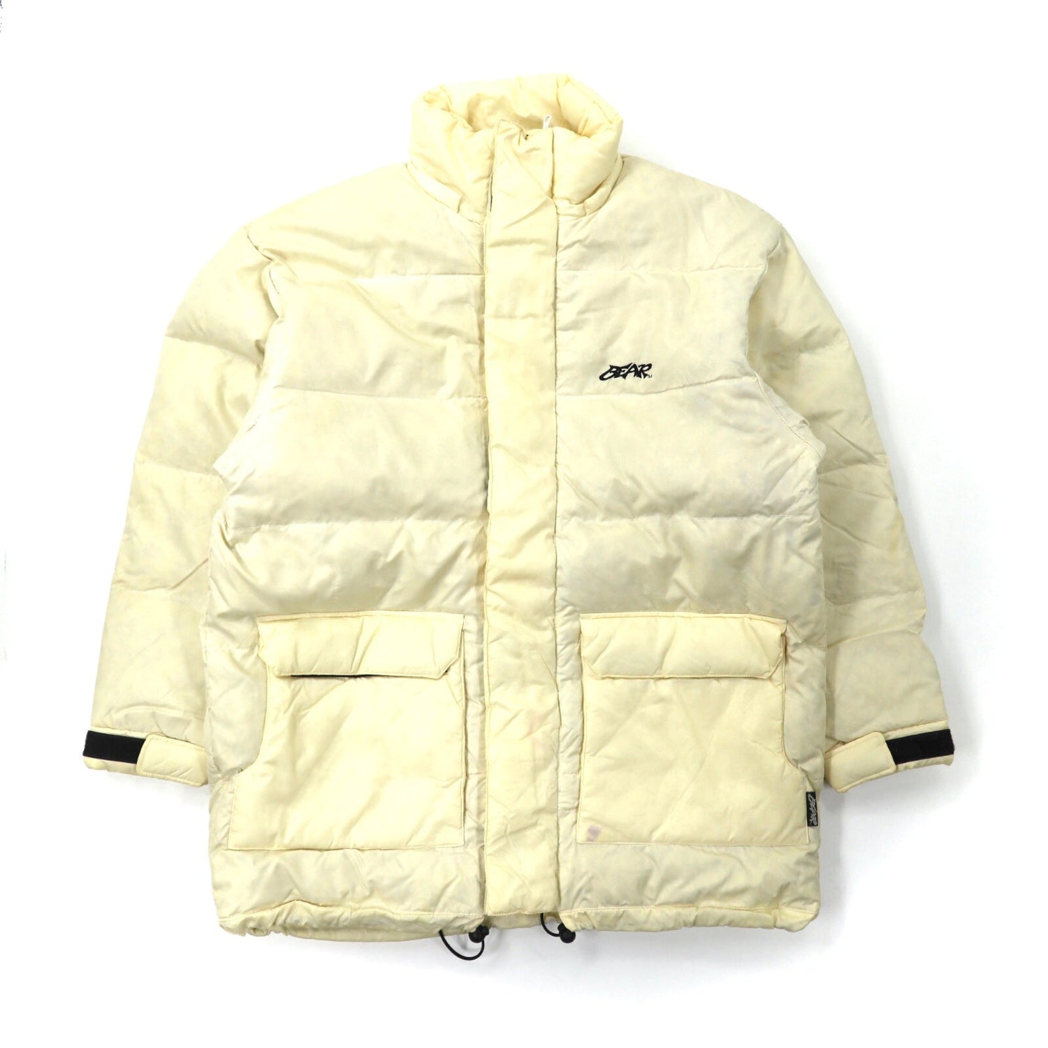 Bear USA Puffer Jacket M White Nylon Big Size Small Logo Embroidery – 日本然リトテ