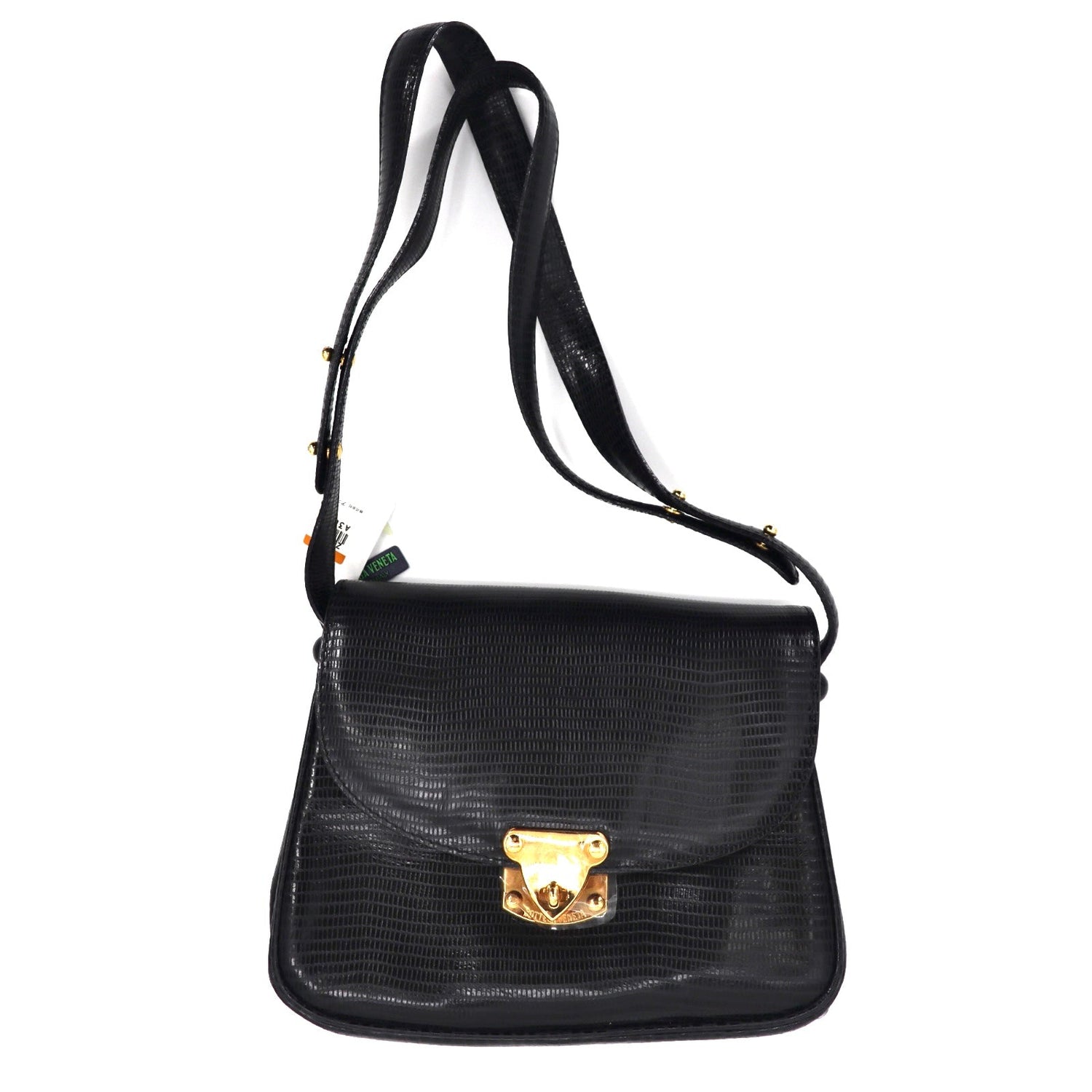 BOTTEGA VENETA Shoulder Bag Black Leather Unused – 日本然リトテ