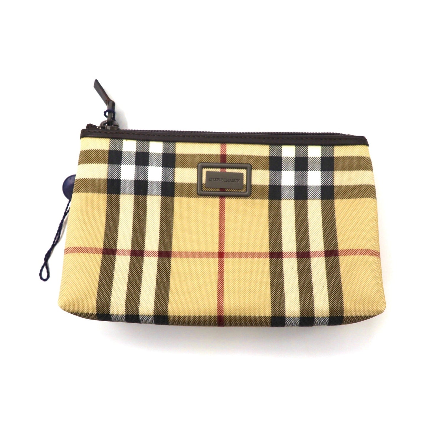 Burberry Pouch Beige PVC Nova Chek Made in Italy unuseds – 日本然 