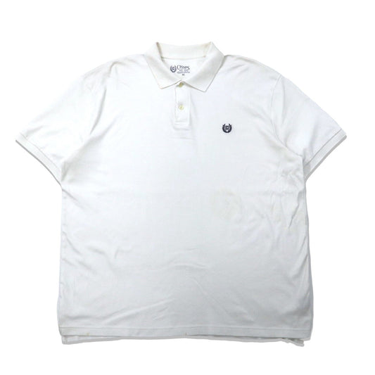 CHAPS ビッグサイズ ポロシャツ XL ホワイト コットン ワンポイントロゴ刺繍-CHAPS RALPH LAUREN-古着