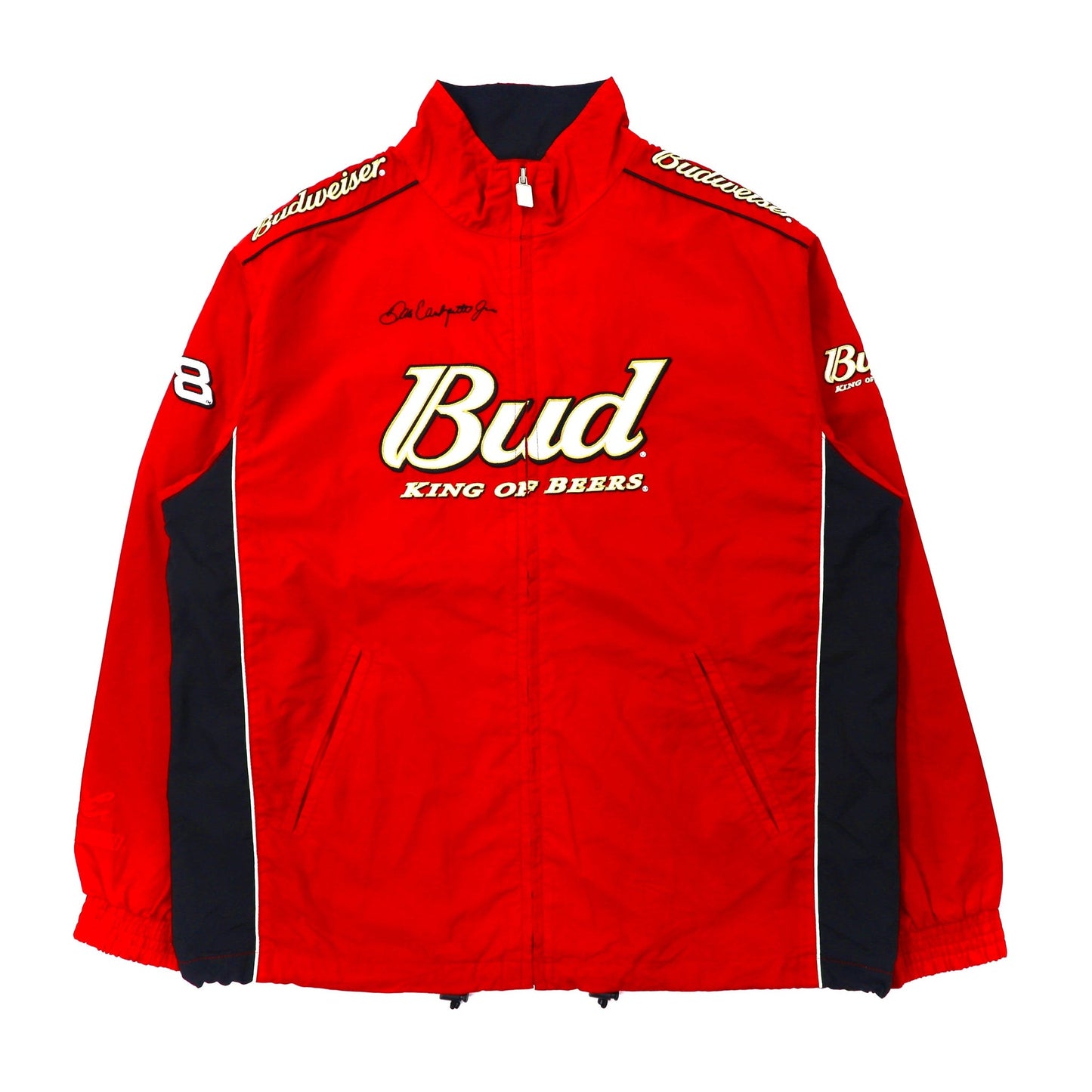 CHASE AUTHENTICS Racing Jacket M Red Nylon Budweiser Embroidery 