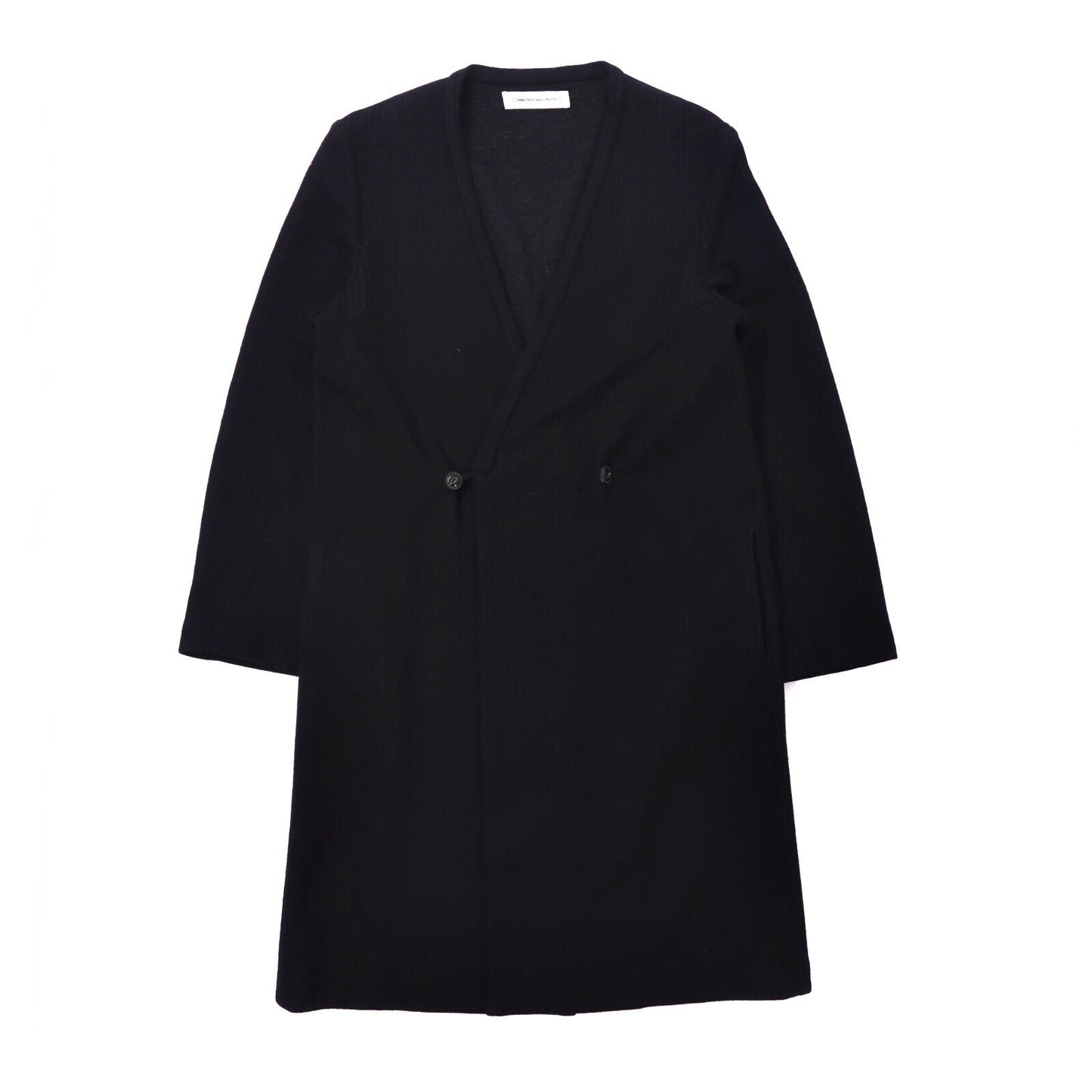 Commono Reproduct Double Chester coat 1 Navy Striped Wool Made in
