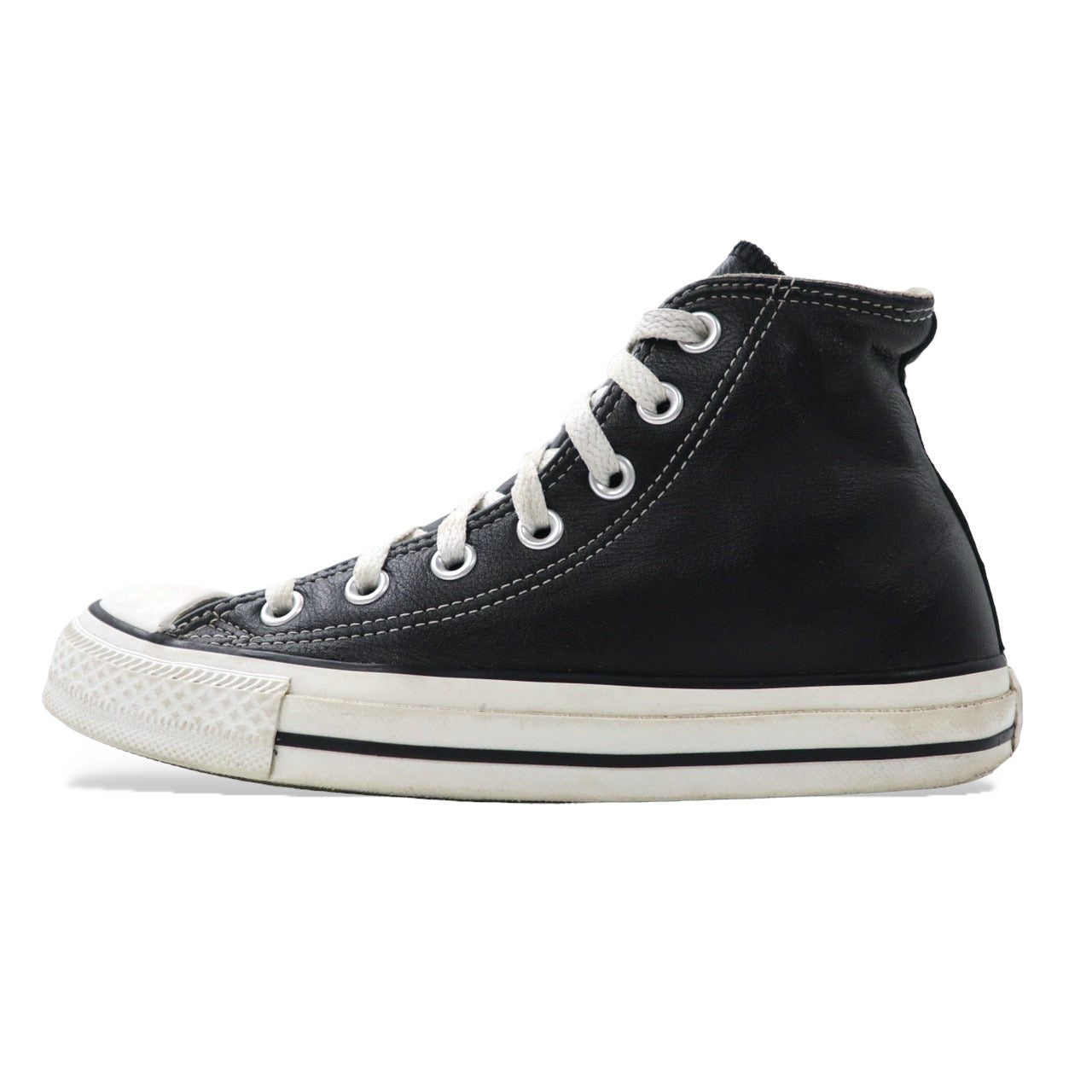 CONVERSE レザーハイカットスニーカー 23cm ブラック ALL STAR HI-CONVERSE-古着