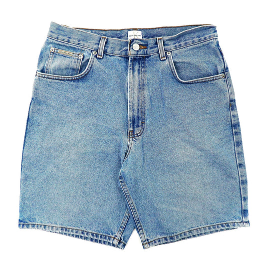 Calvin Klein Jeans デニムショートパンツ ハーフパンツ 32 ブルー アイスウォッシュ 90年代 メキシコ製-Calvin Klein-古着
