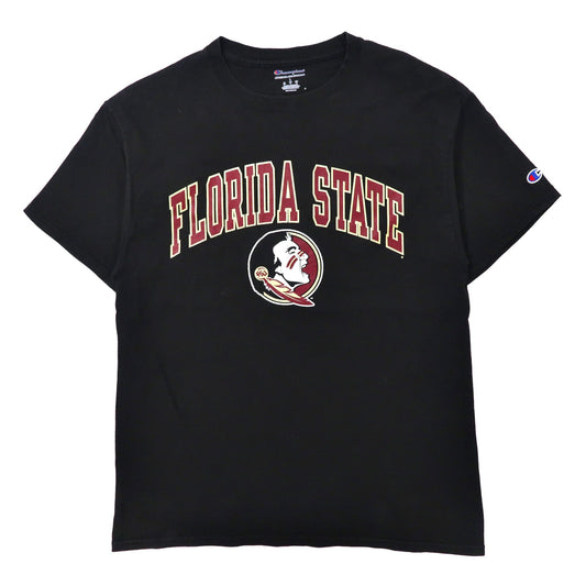 Champion カレッジプリントTシャツ XL ブラック コットン FLORIDA STATE-Champion-古着