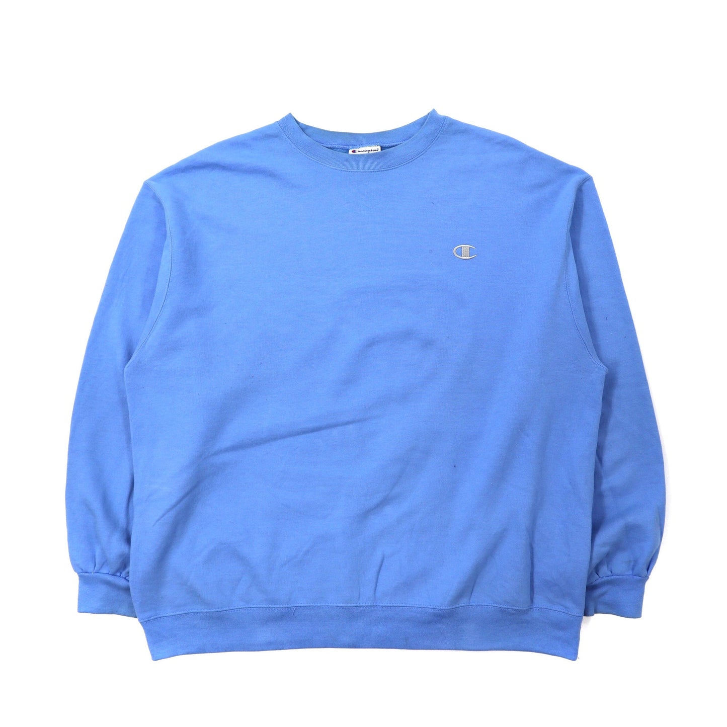 Champion クルーネックスウェット 3XL ブルー コットン 裏起毛 ビッグサイズ-Champion-古着