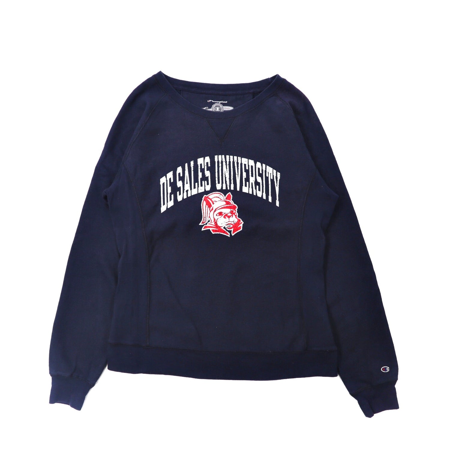 Champion クルーネックスウェット M ネイビー REVERSE WEAVE カレッジプリント 90年代-Champion-古着