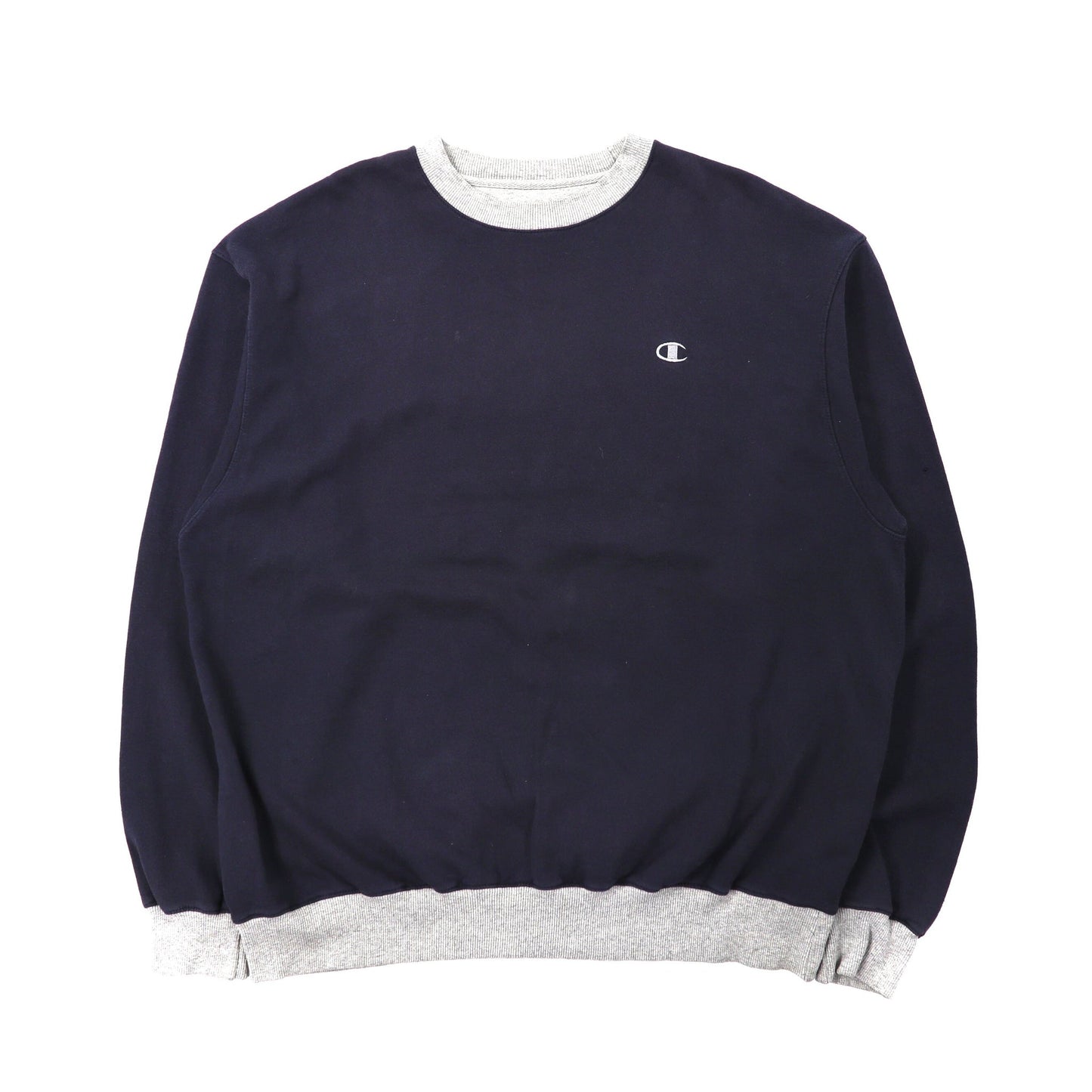 Champion クルーネックスウェット XL ネイビー コットン 裏起毛 ビッグサイズ-Champion-古着