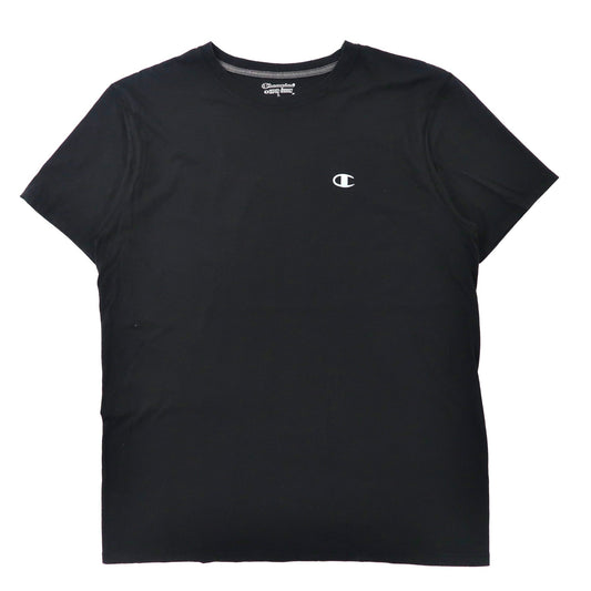 Champion ワンポイントロゴTシャツ XL ブラック コットン VAPOR COTTON SHORT-SLEEVE TEE ホンジュラス製-Champion-古着