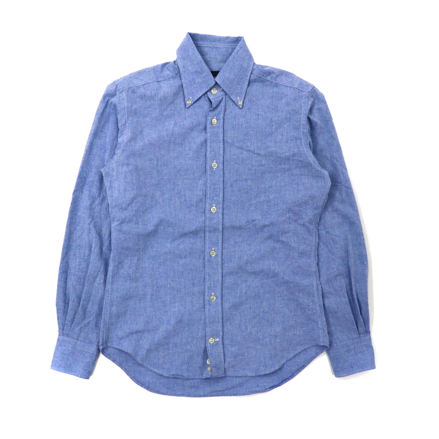DANOLIS per BEAMS ボタンダウンシャツ XS ブルー SLIM FIT イタリア製-BEAMS-古着