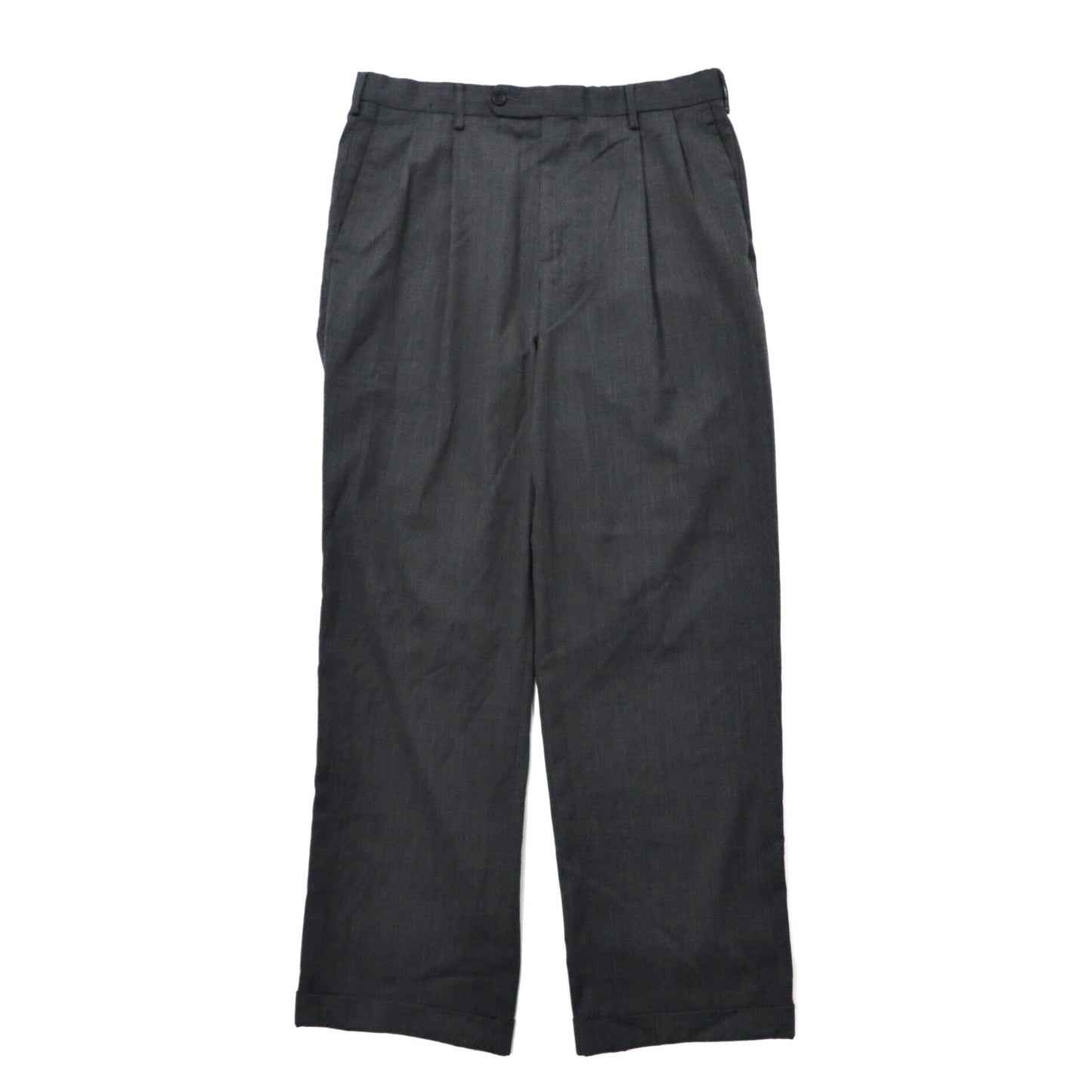 DOCKERS 2タック スラックスパンツ 33 グレー ウール-DOCKERS-古着