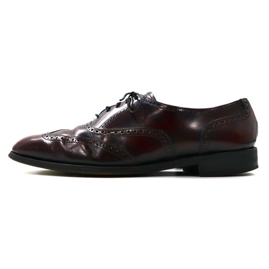 FLORSHEIM ウィングチップシューズ 28cm ボルドー レザー-FLORSHEIM-古着