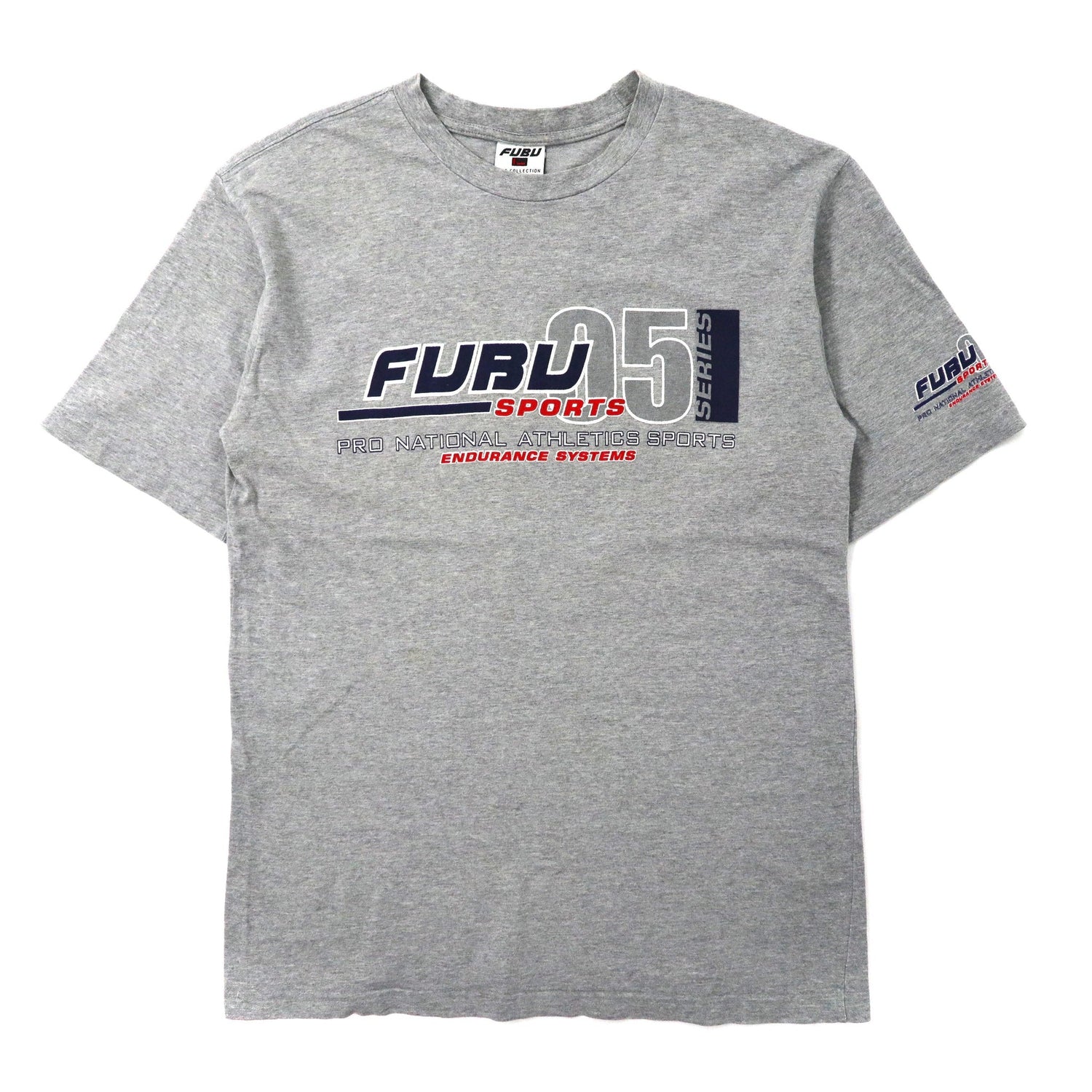 FUBU THE COLLECTION ビッグサイズ ロゴプリントTシャツ L グレー コットン 90年代-FUBU-古着