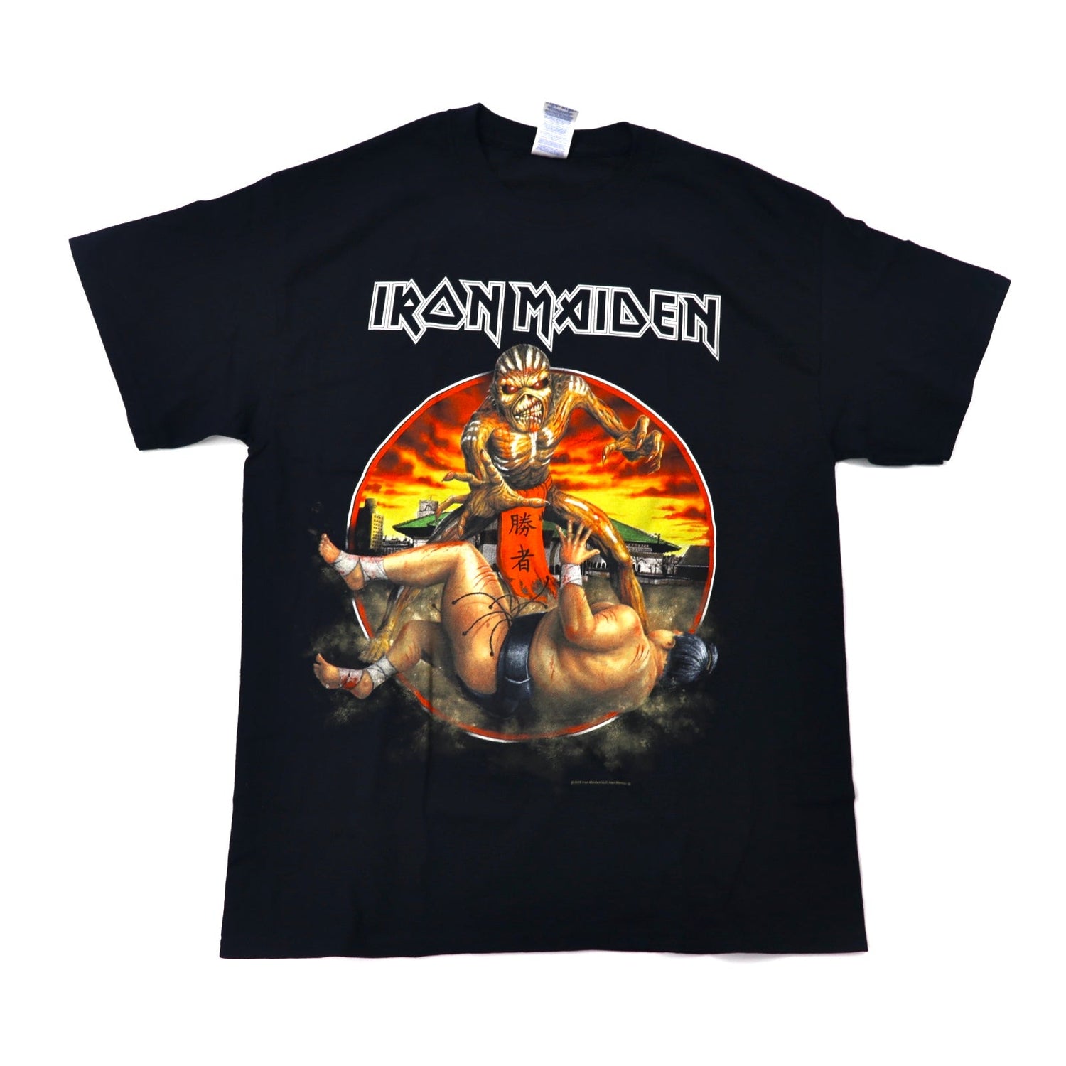 Gildan Band T-Shirt L Black Iron Maiden 2016 Ryogoku Japan Limited Release
