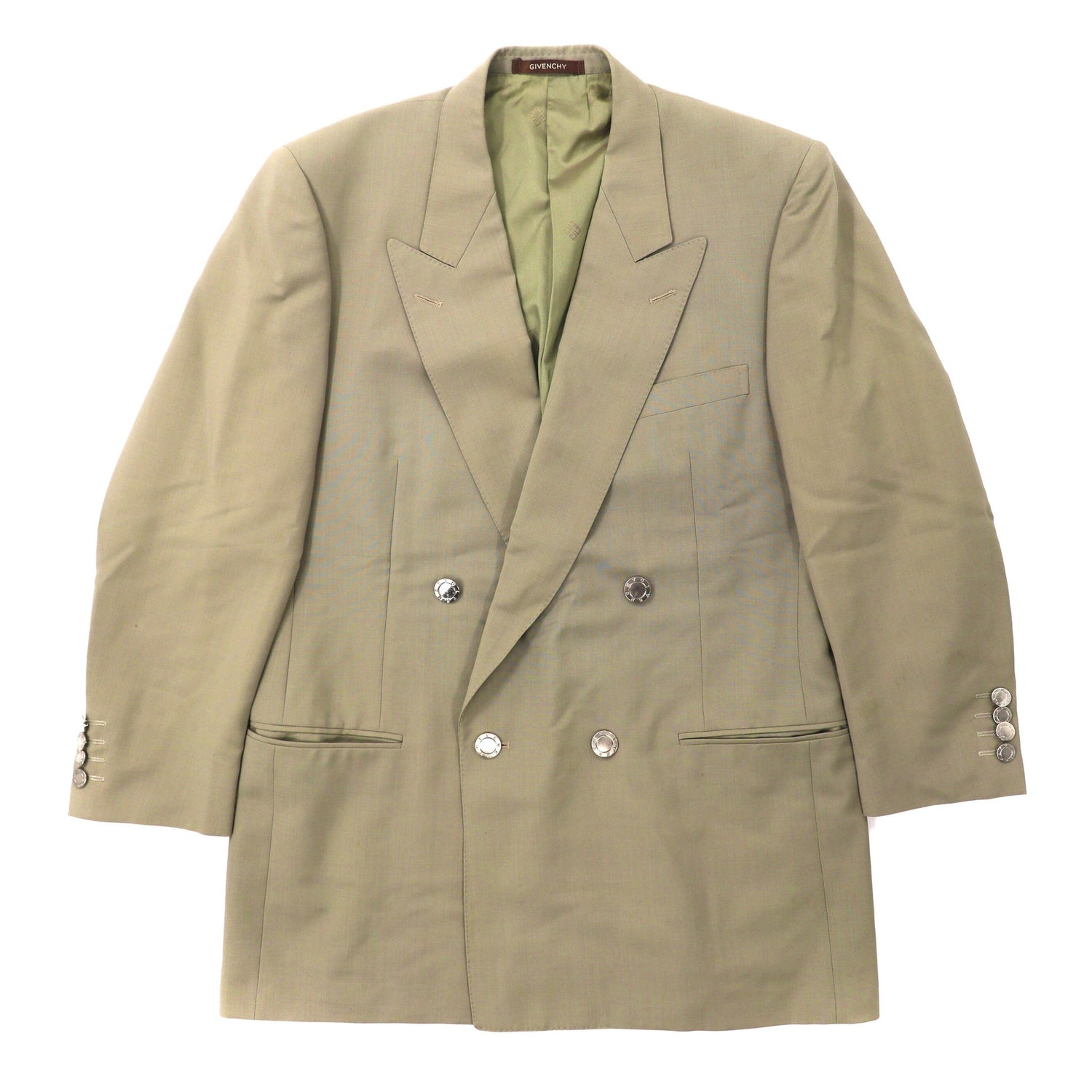 GIVENCHY Double Breast Jacket 175 Beige Wool Old – 日本然リトテ
