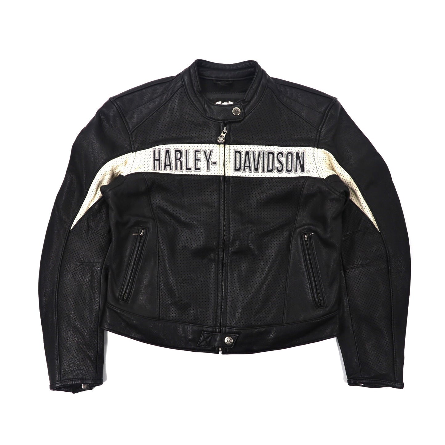 Harley Davidson Riders Jacket L Black Punching Leather – 日本然リトテ