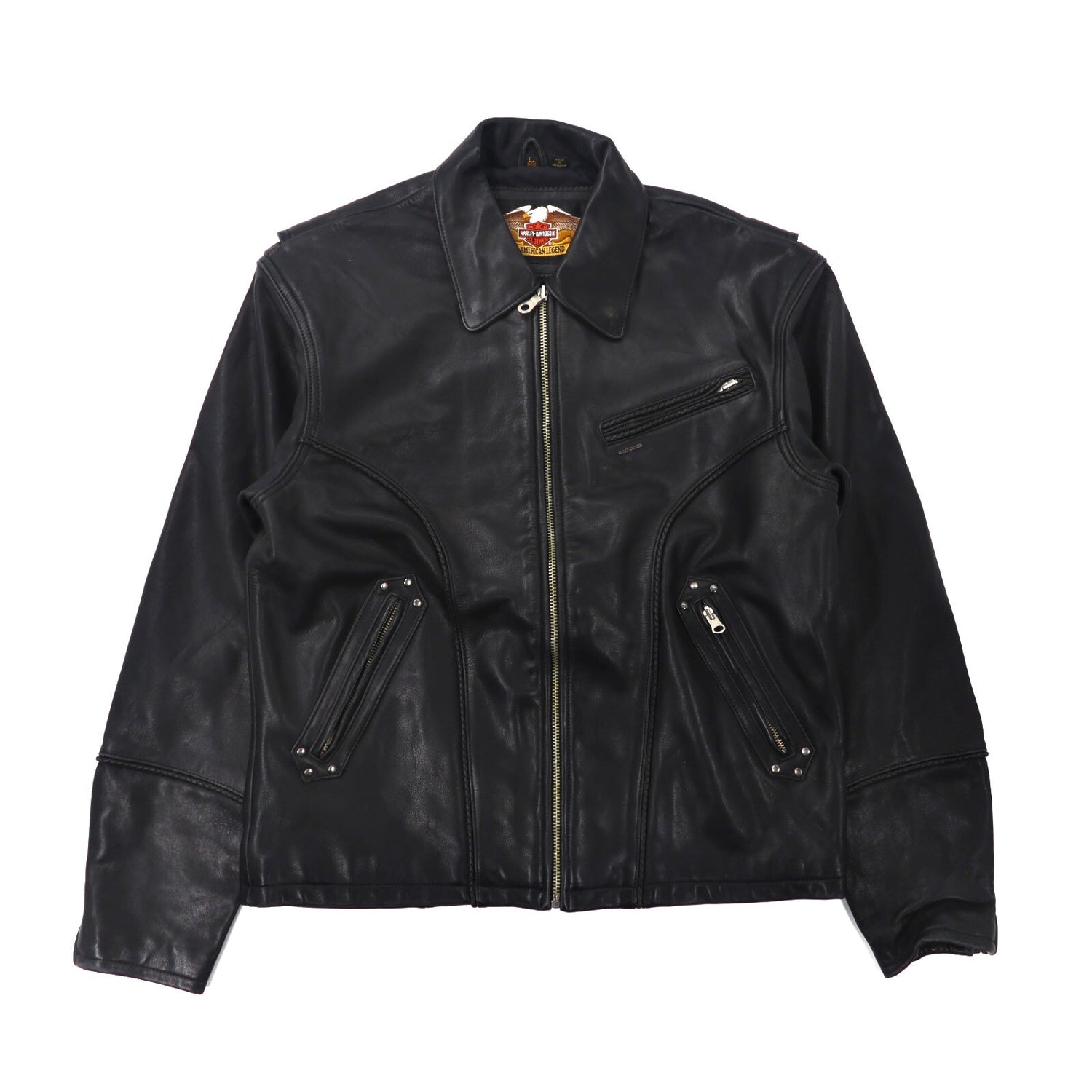 Harley Davidson Riders Jacket L Black Leather