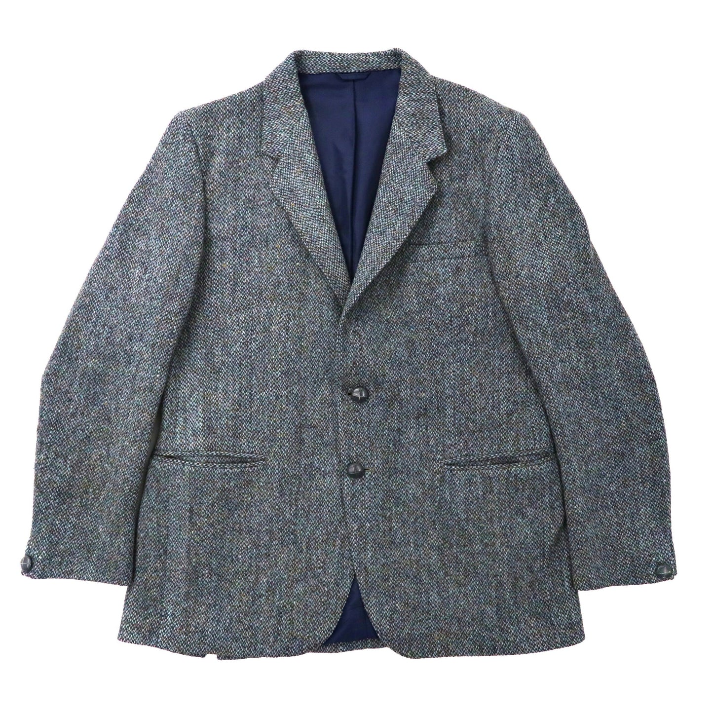 HARRIS TWEED 2B Tweed Jacket L Gray Wool British MADE – 日本然リトテ