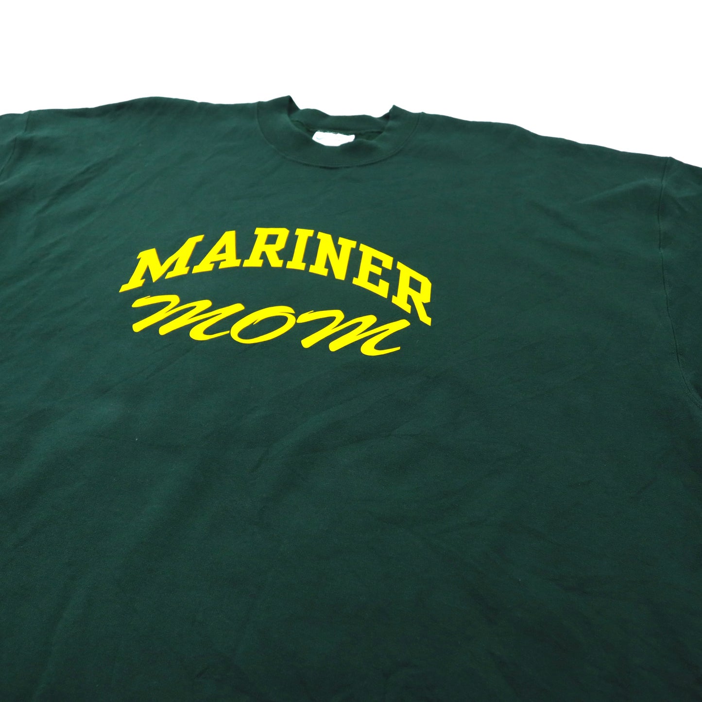 PORT & COMPANY ビッグサイズ プリントスウェット XL グリーン コットン 裏起毛 MARINER mom ホンジュラス製