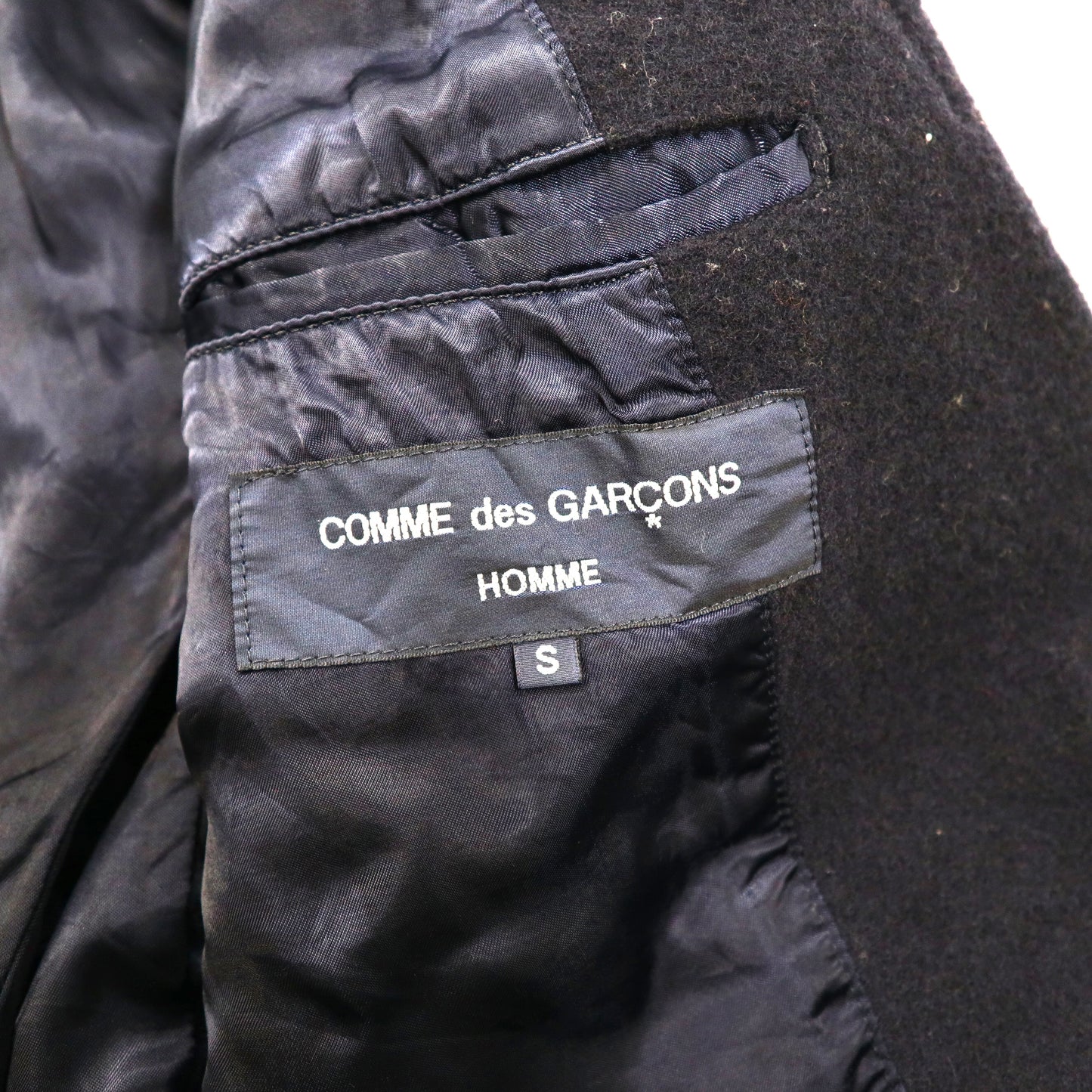 COMME des GARCONS HOMME 2Bテーラードジャケット S ネイビー ウール HL-J023 日本製