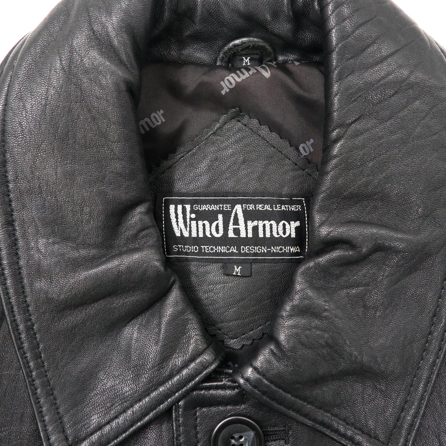 Wind Armor レザーカーコート M ブラック 羊革 ラムレザー