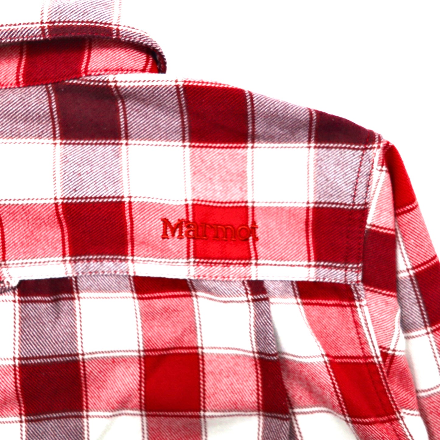 Marmot ブロックチェックシャツ S レッド MJS-F7052