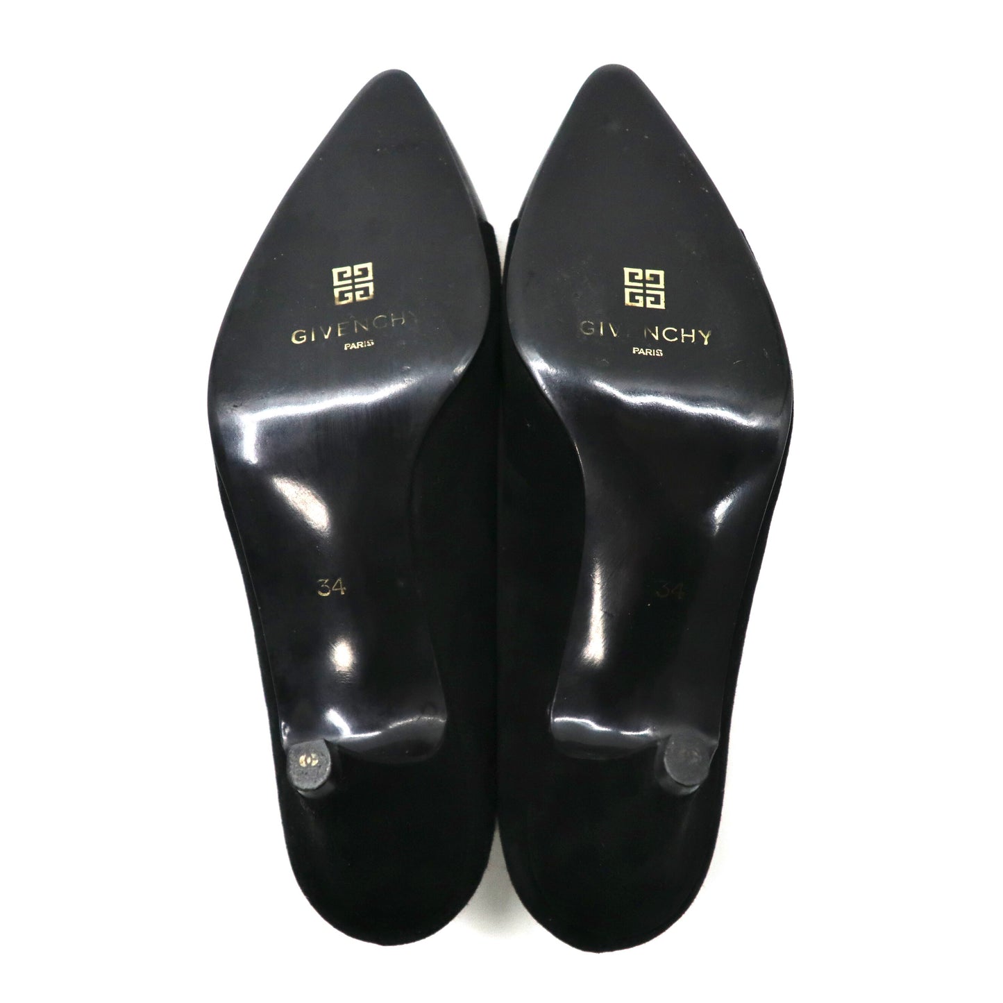 GIVENCHY ヒールパンプス 22cm ブラック スエードレザー 金具 オールド 3712