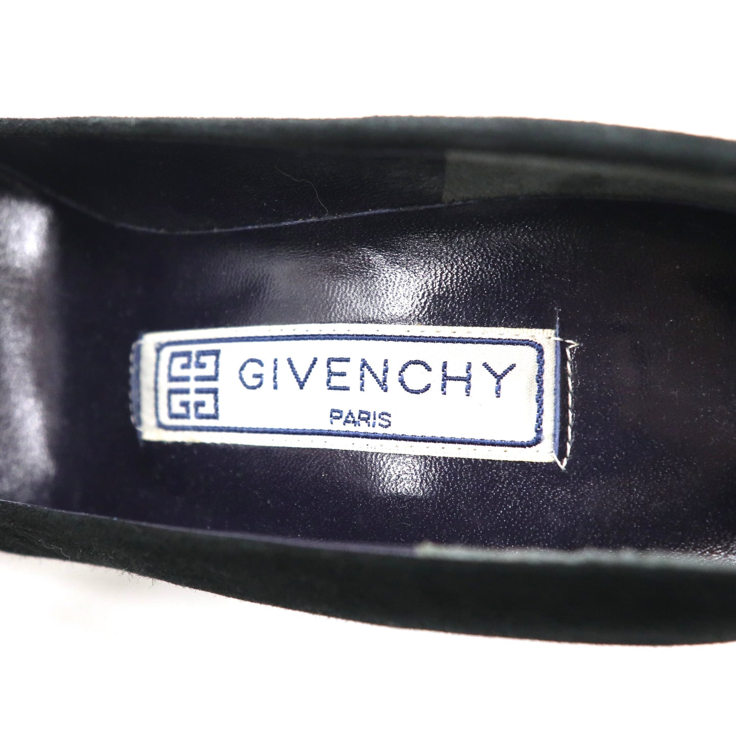 GIVENCHY ヒールパンプス 22cm ブラック スエードレザー 金具 オールド 3712