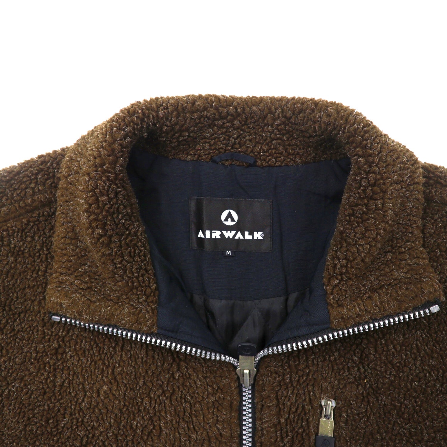 AIR WALK Boa Fleece Jacket M Brown Quilting Liner Big Size – 日本