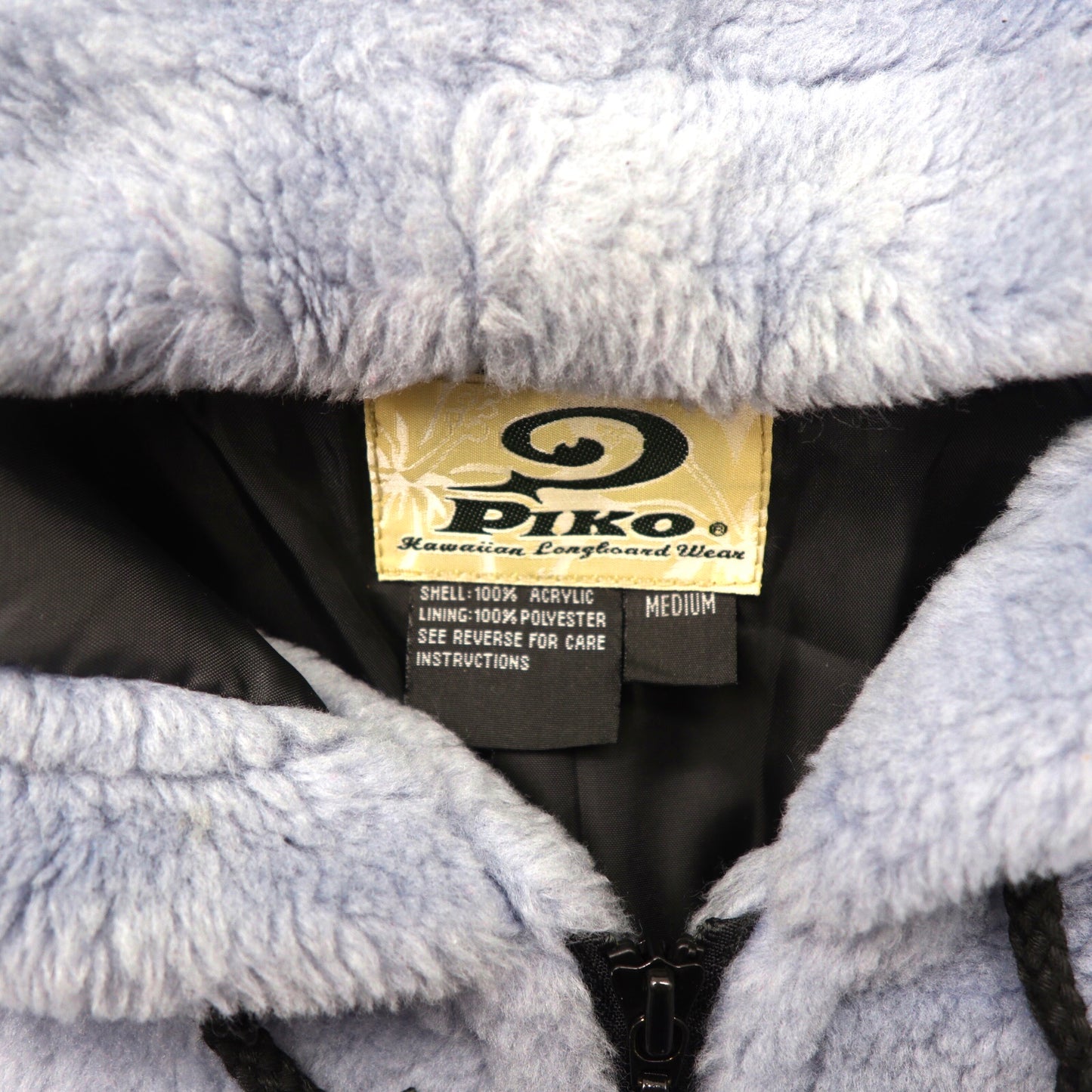 PIKO ピコ　90s フリースビッグパーカー　バックロゴ　ネイビー